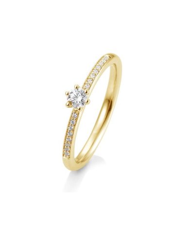 SOLITAIRE 14k gullhringur 0,23ct demantar