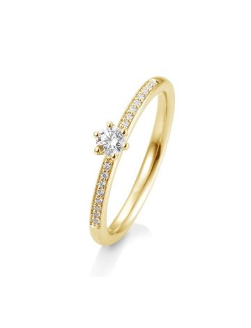 SOLITAIRE 14k gullhringur 0,23ct demantar