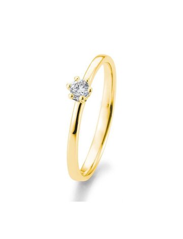 SOLITAIRE 14k gullhringur 0,10ct demantur