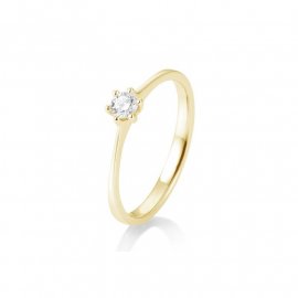 SOLITAIRE 14k gullhringur 0,10ct demantur