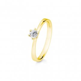 SOLITAIRE 14k gullhringur 0,25ct demantur