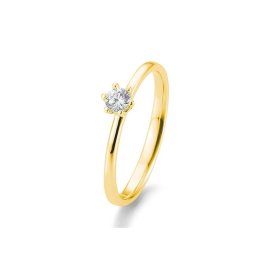 SOLITAIRE 14k gullhringur 0,15ct demantur