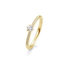 SOLITAIRE 14k gullhringur 0,23ct demantar