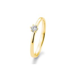 SOLITAIRE 14k gullhringur 0,10ct demantur